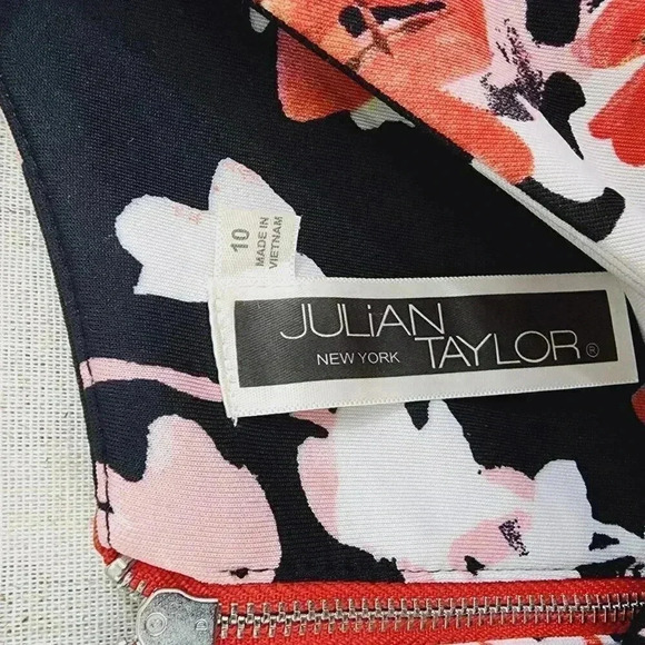 Julian Taylor Sucuba Floral Printed Sleeveless Fit & Flare Mini Dress 10 3401P - Picture 3 of 8